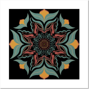 Mandala Flower Design Posters and Art